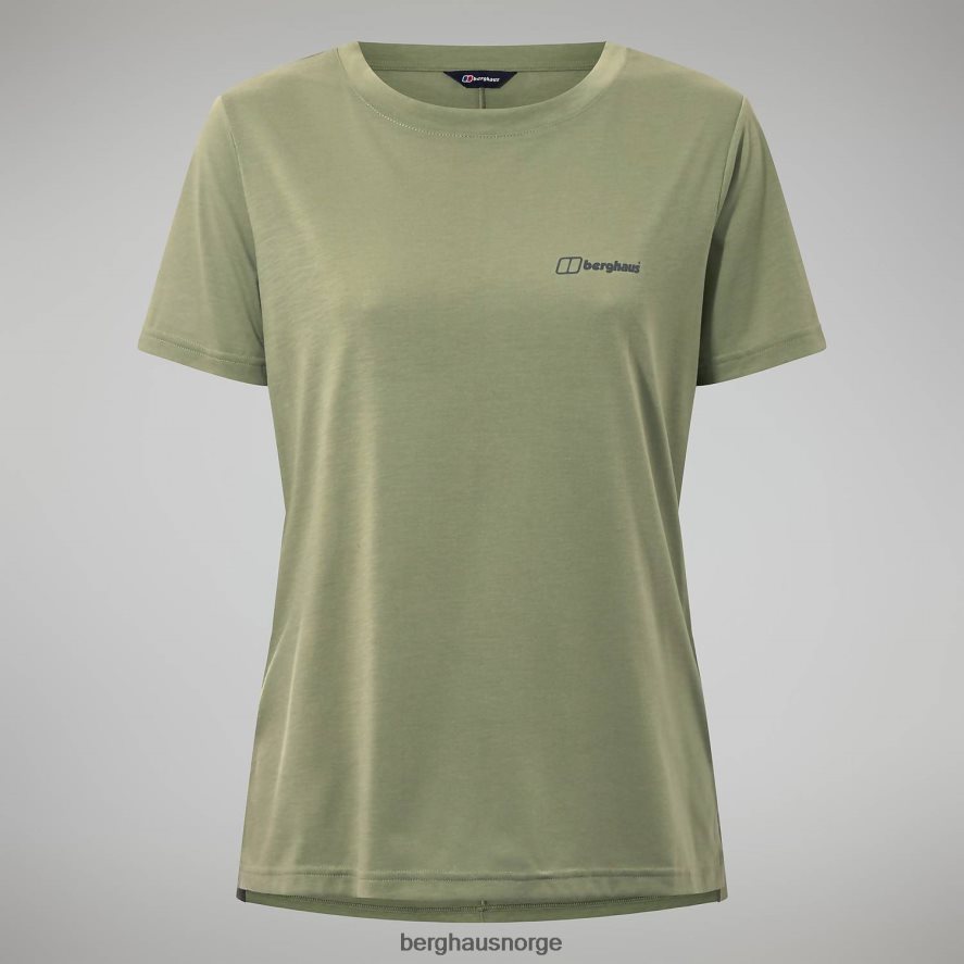 avslappet tech super stretch t-skjorte Berghaus kvinner oljegrønn F262D6473 klær