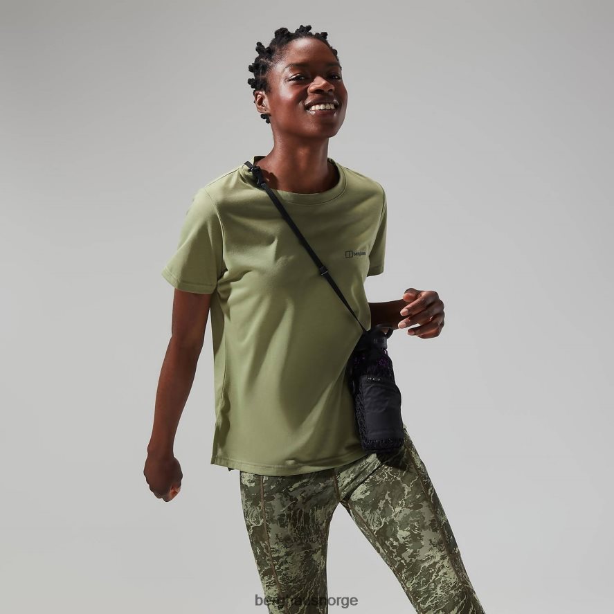 avslappet tech super stretch t-skjorte Berghaus kvinner oljegrønn F262D6473 klær