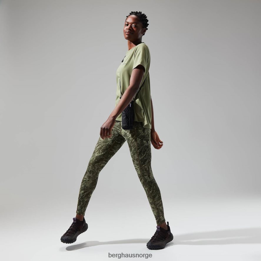 avslappet tech super stretch t-skjorte Berghaus kvinner oljegrønn F262D6473 klær