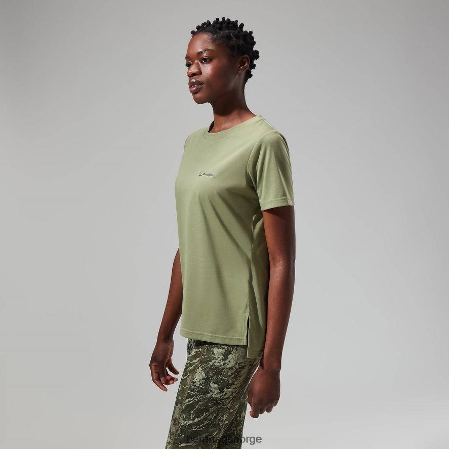 avslappet tech super stretch t-skjorte Berghaus kvinner oljegrønn F262D6473 klær