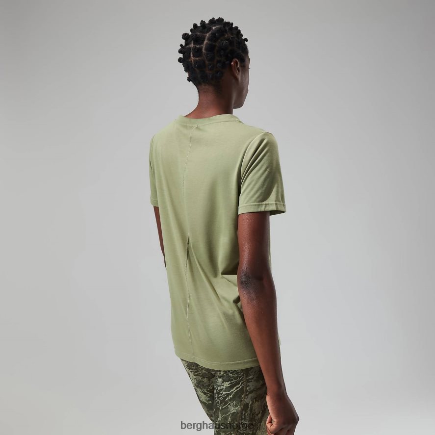 avslappet tech super stretch t-skjorte Berghaus kvinner oljegrønn F262D6473 klær