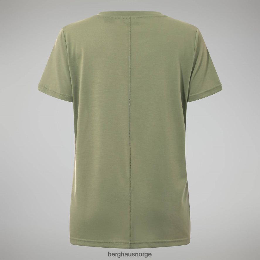avslappet tech super stretch t-skjorte Berghaus kvinner oljegrønn F262D6473 klær
