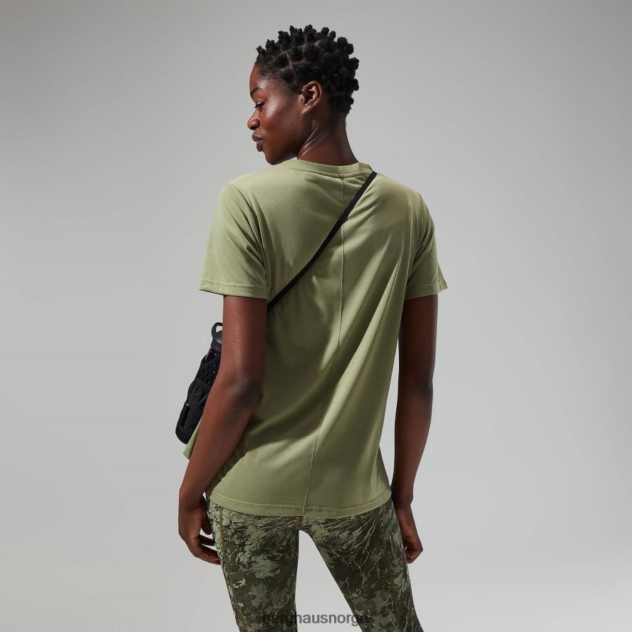 avslappet tech super stretch t-skjorte Berghaus kvinner oljegrønn F262D6473 klær
