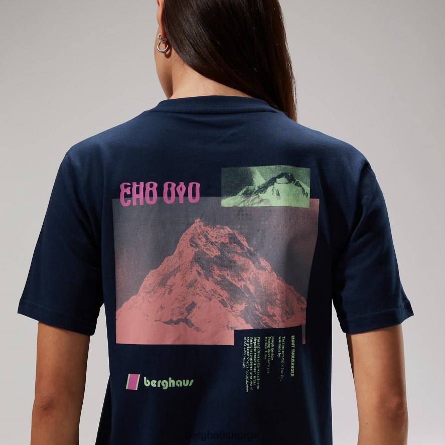cho zine kortermede t-skjorter Berghaus kvinner mørke blå F262D6493 klær