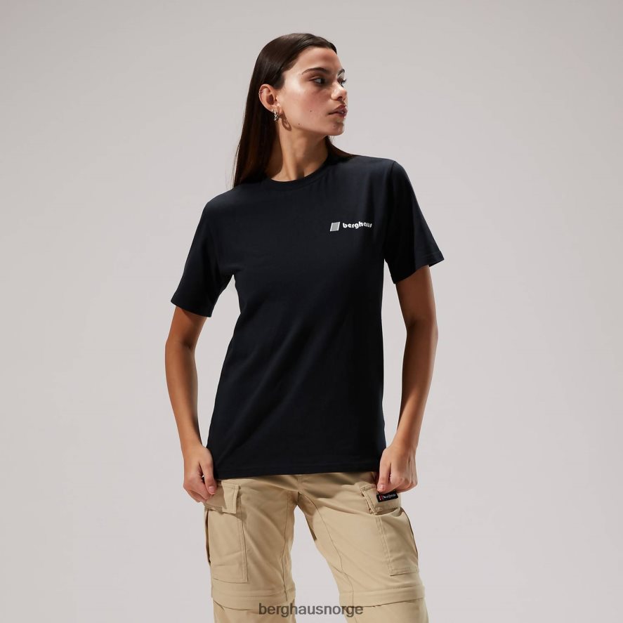 cho zine kortermede t-skjorter Berghaus kvinner svart F262D6491 klær