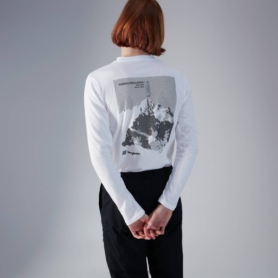 kanchenjunga statiske langermede t-skjorter Berghaus kvinner hvit F262D6494 klær