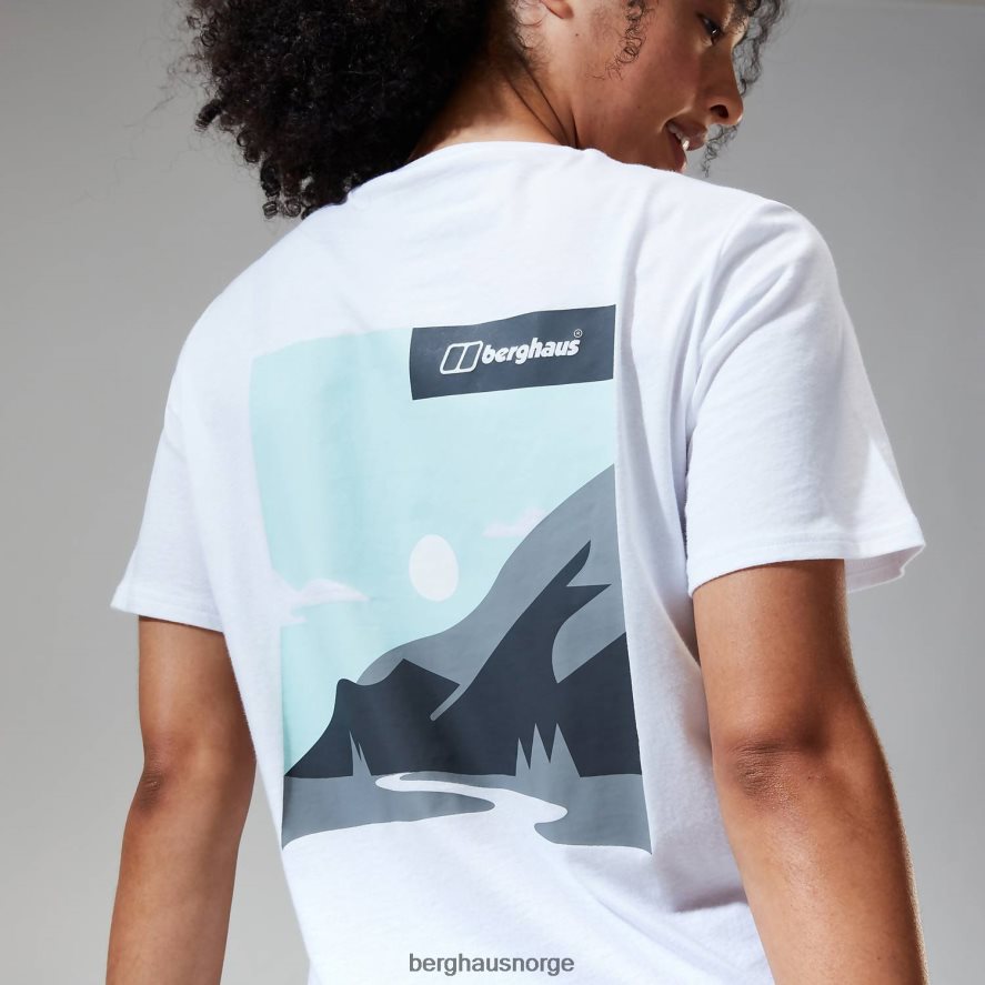 kjæreste buttermere kortermet t-skjorte Berghaus kvinner hvit F262D6470 klær