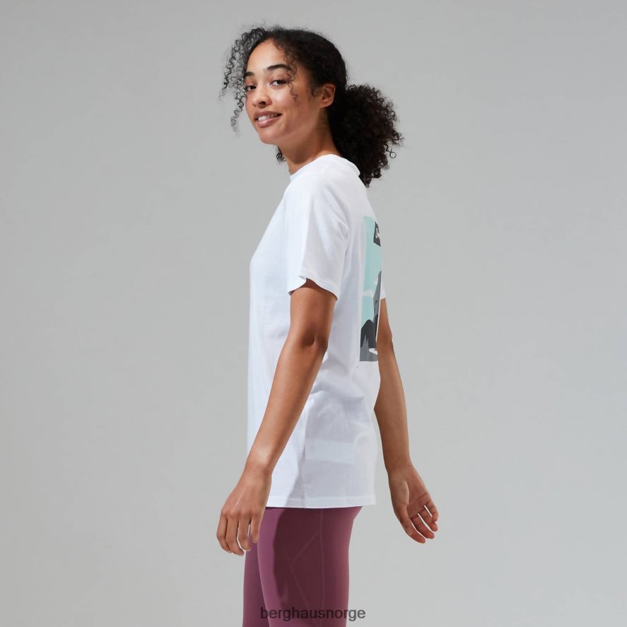 kjæreste buttermere kortermet t-skjorte Berghaus kvinner hvit F262D6470 klær
