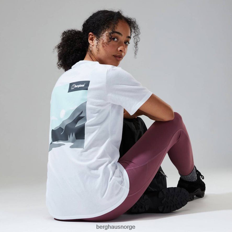 kjæreste buttermere kortermet t-skjorte Berghaus kvinner hvit F262D6470 klær