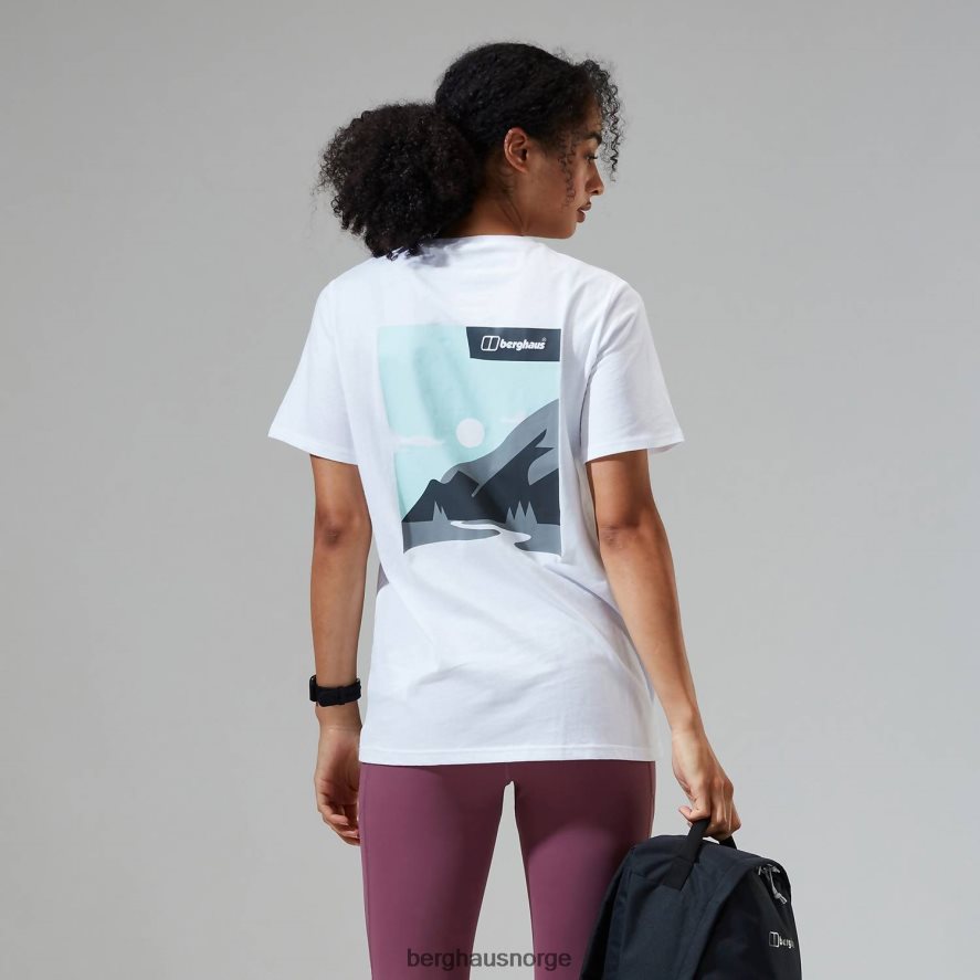 kjæreste buttermere kortermet t-skjorte Berghaus kvinner hvit F262D6470 klær