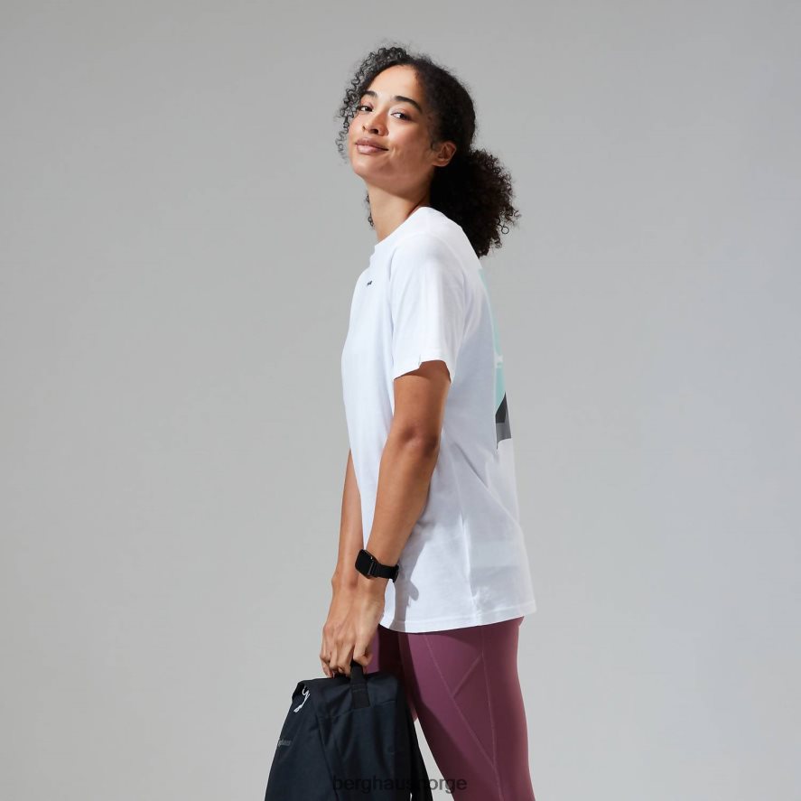 kjæreste buttermere kortermet t-skjorte Berghaus kvinner hvit F262D6470 klær