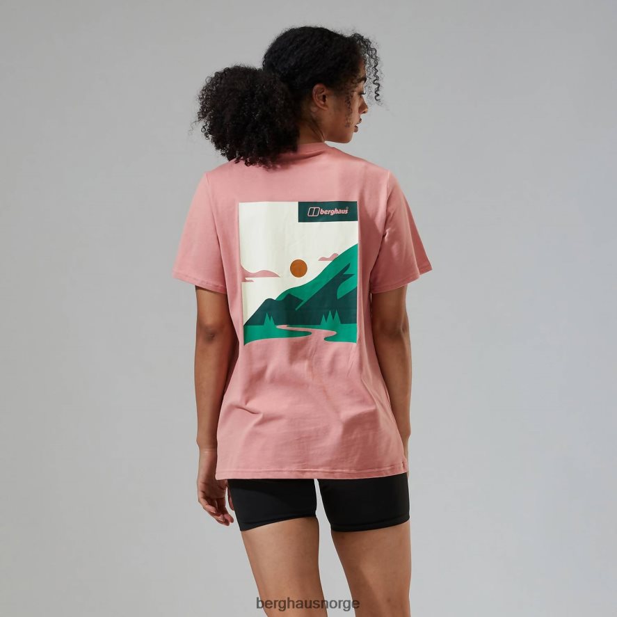 kjæreste buttermere kortermet t-skjorte Berghaus kvinner rosa F262D6471 klær