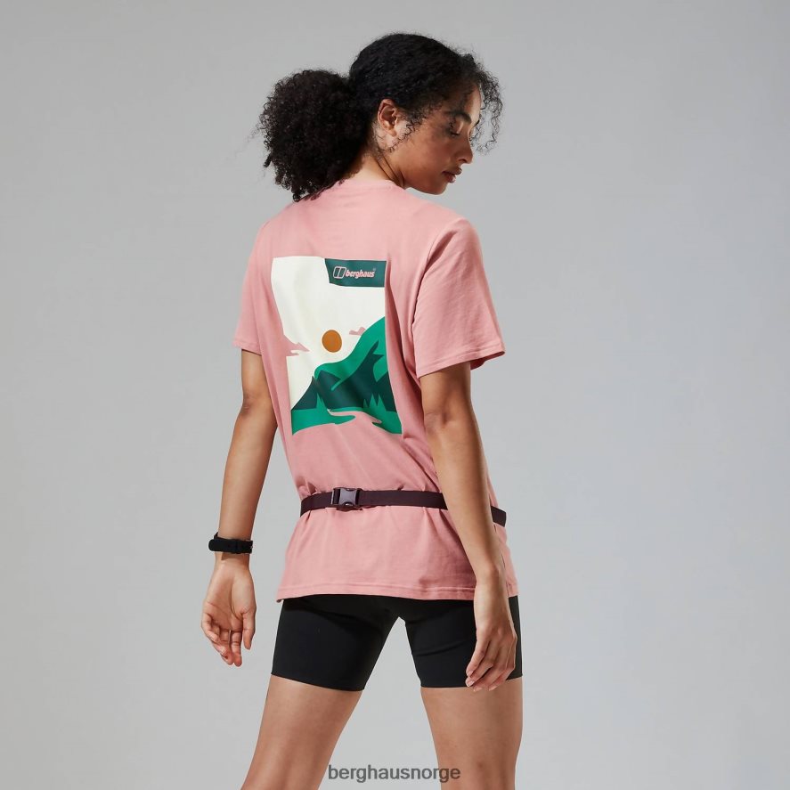 kjæreste buttermere kortermet t-skjorte Berghaus kvinner rosa F262D6471 klær