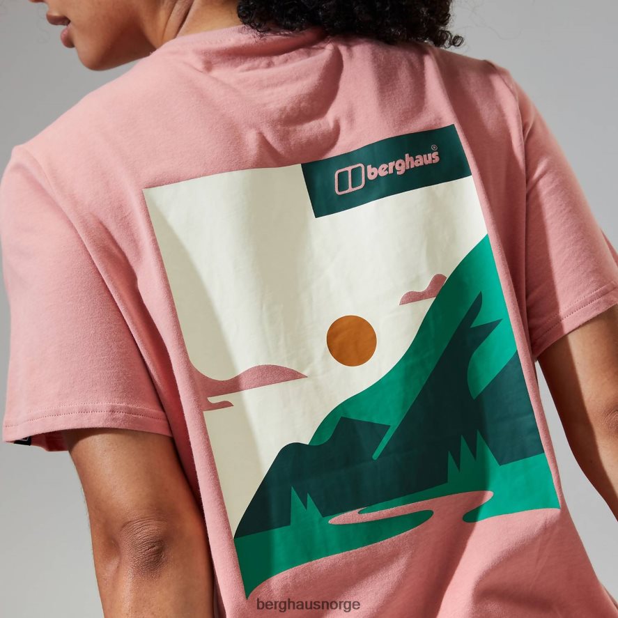 kjæreste buttermere kortermet t-skjorte Berghaus kvinner rosa F262D6471 klær