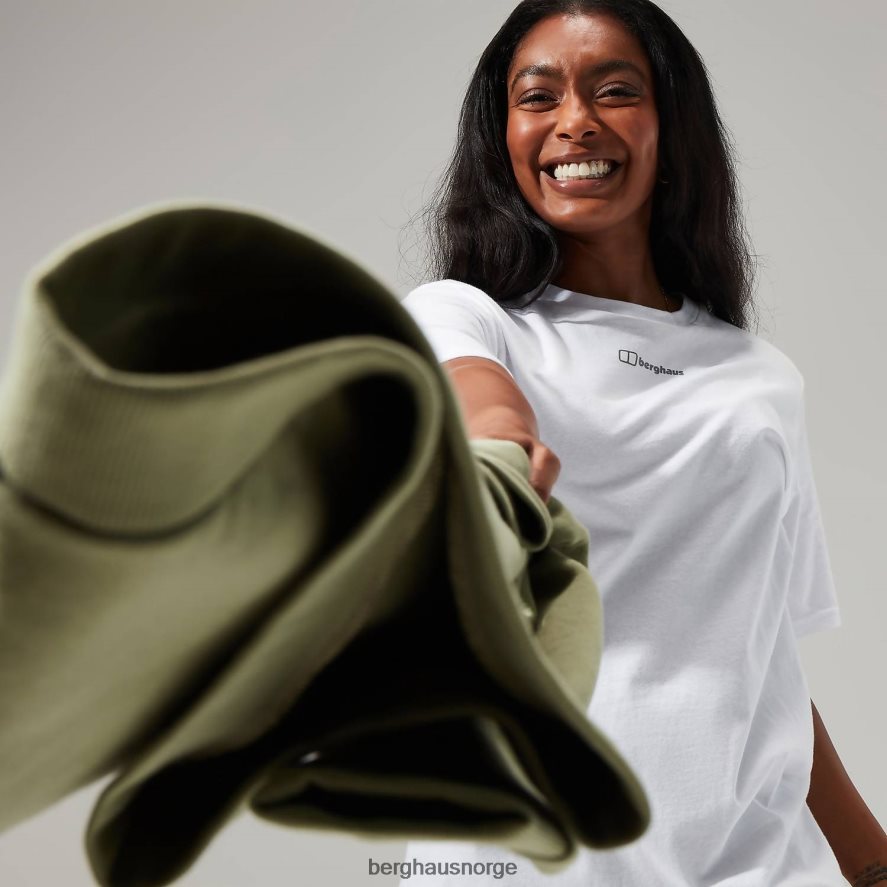 kjærestelogo med kortermet t-skjorte Berghaus kvinner Ren hvit F262D6488 klær