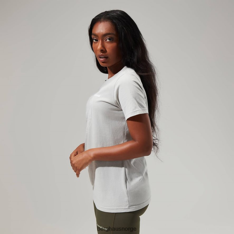 lineær landskap kortermet t-skjorte Berghaus kvinner lysegrå F262D6481 klær