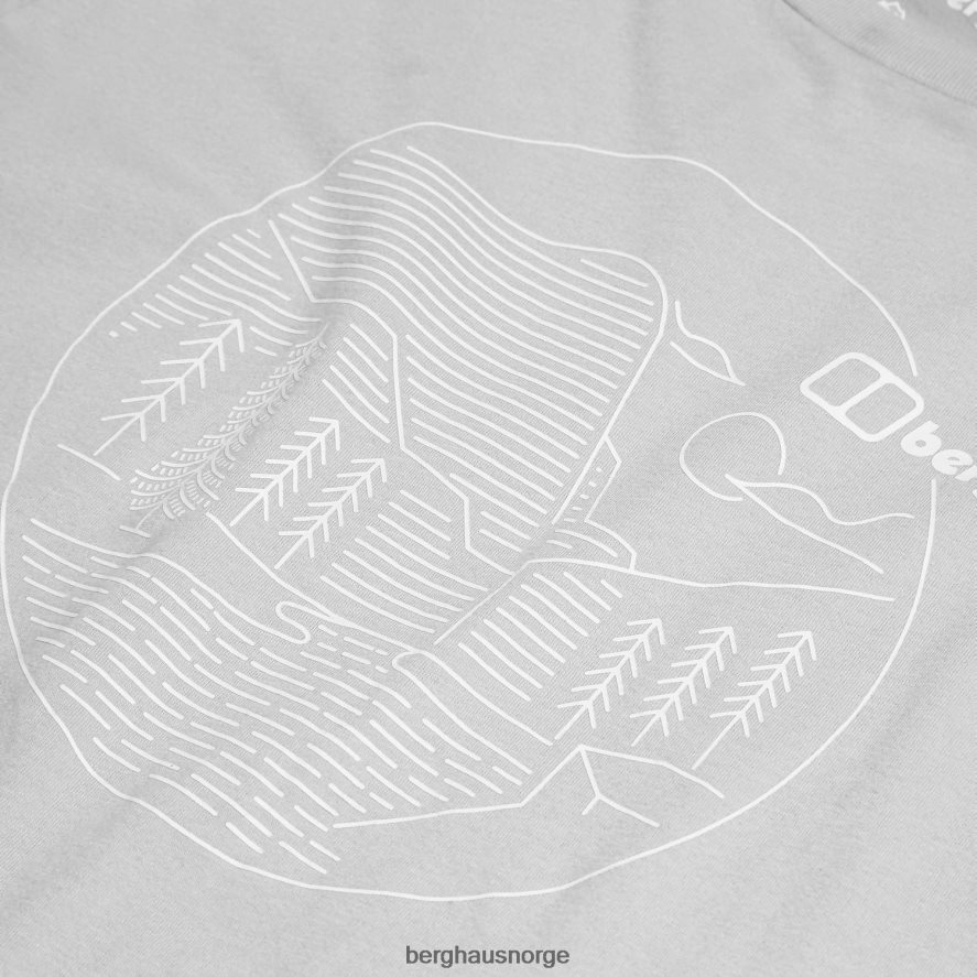 lineær landskap kortermet t-skjorte Berghaus kvinner lysegrå F262D6481 klær
