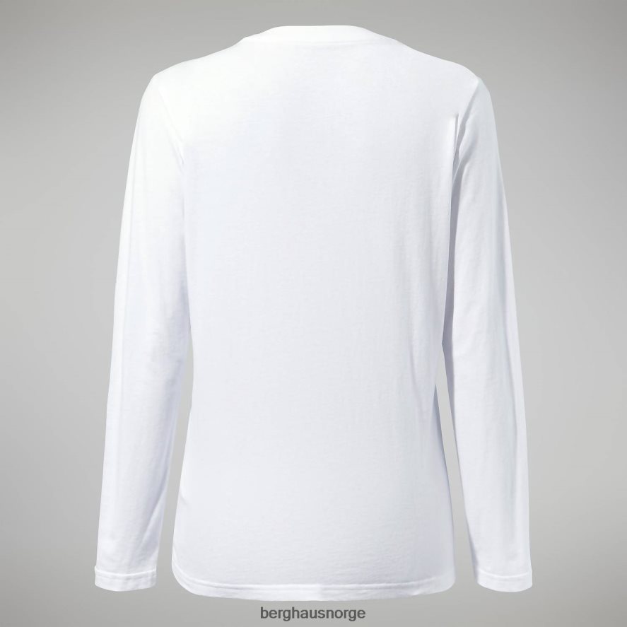 lineær landskap langermet t-skjorte Berghaus kvinner hvit F262D6478 klær
