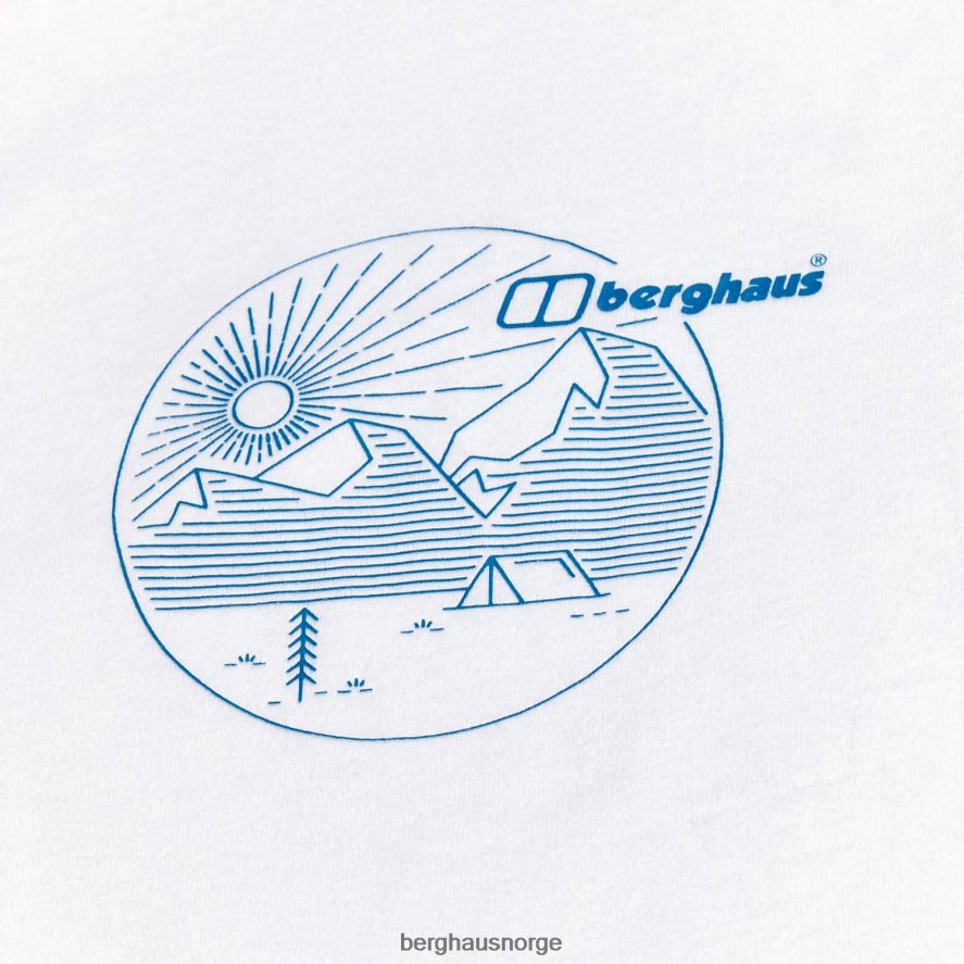 lineær landskap langermet t-skjorte Berghaus kvinner hvit F262D6478 klær