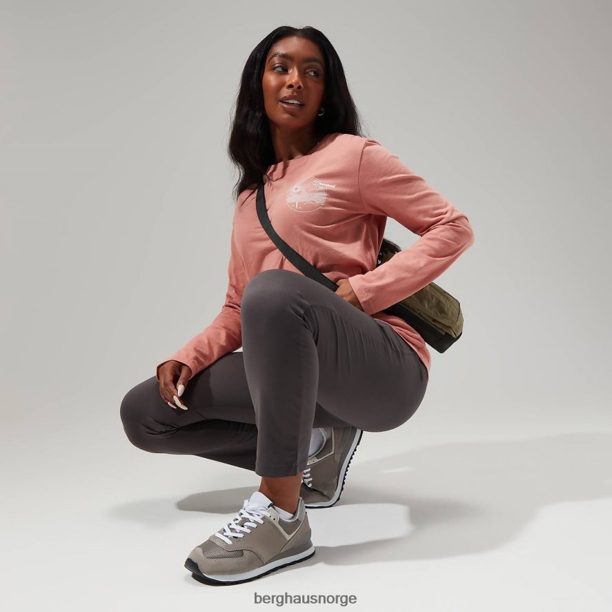 lineær landskap langermet t-skjorte Berghaus kvinner rosa F262D6483 klær