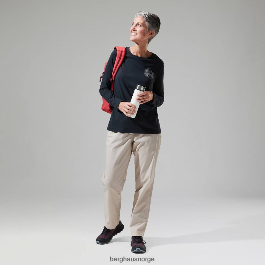 lineær landskap langermet t-skjorte Berghaus kvinner svart F262D6477 klær