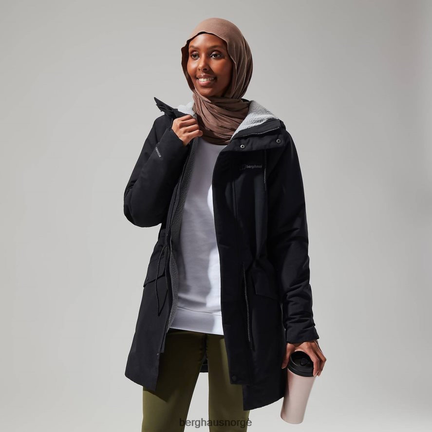 foxghyll parkas med hette Berghaus kvinner jet black/monument F262D6313 klær