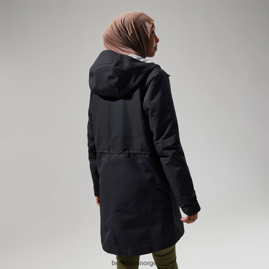 foxghyll parkas med hette Berghaus kvinner jet black/monument F262D6313 klær