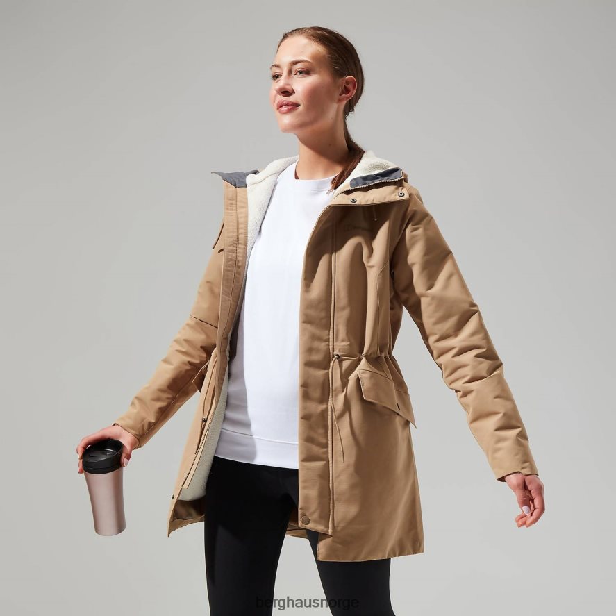 foxghyll parkas med hette Berghaus kvinner tare/bein hvit F262D6314 klær