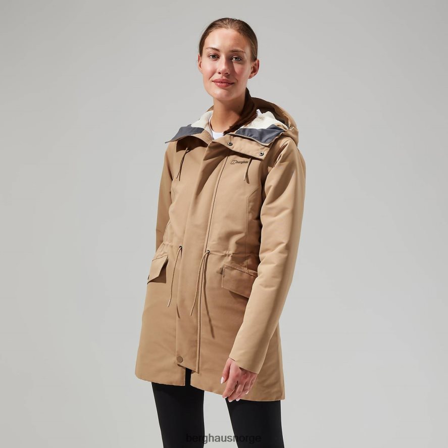 foxghyll parkas med hette Berghaus kvinner tare/bein hvit F262D6314 klær