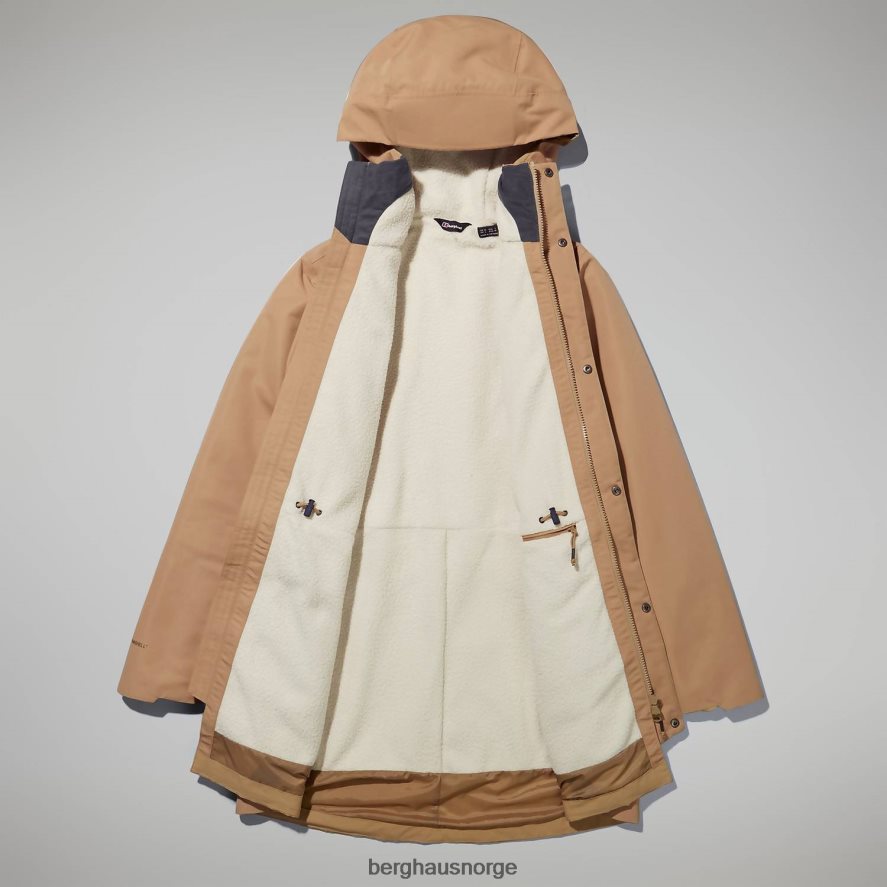 foxghyll parkas med hette Berghaus kvinner tare/bein hvit F262D6314 klær