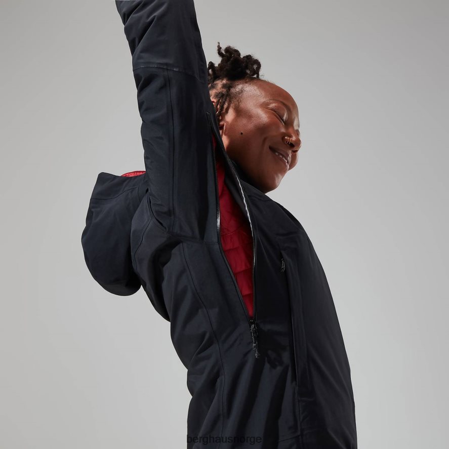 highland storm 3l vanntett jakke Berghaus kvinner kulsvart F262D6329 klær