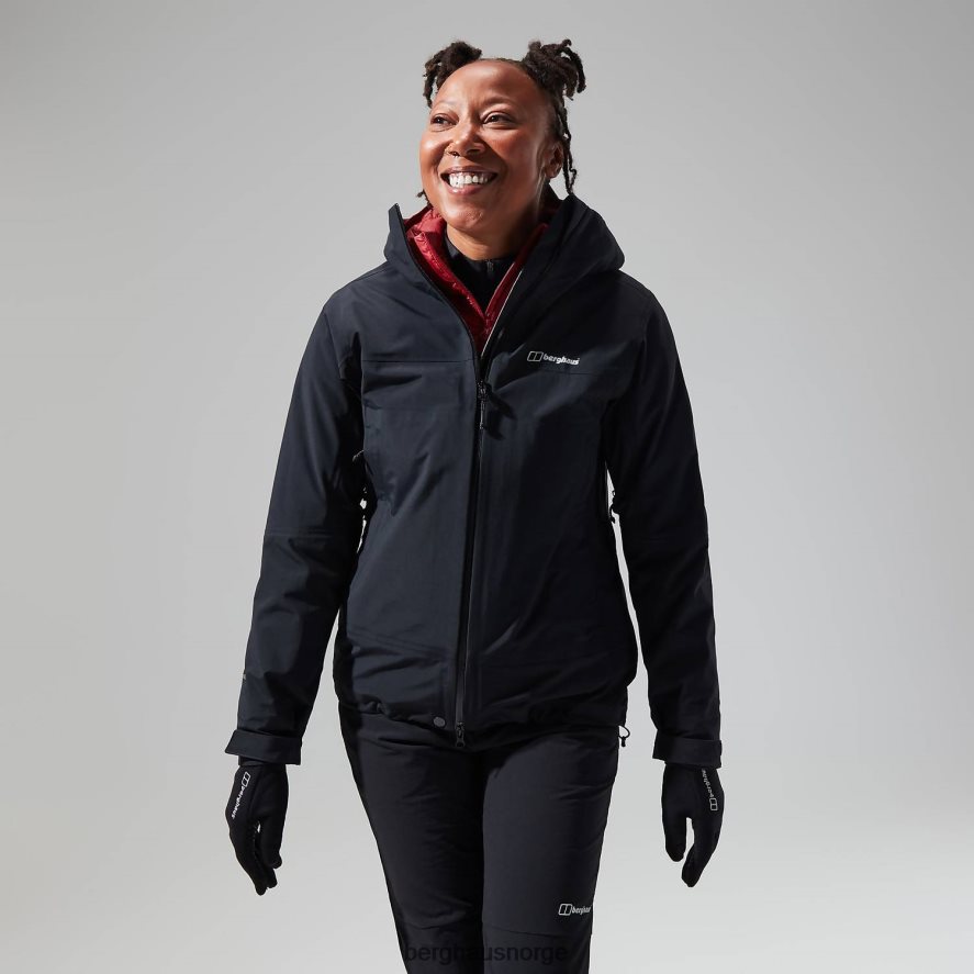 highland storm 3l vanntett jakke Berghaus kvinner kulsvart F262D6329 klær
