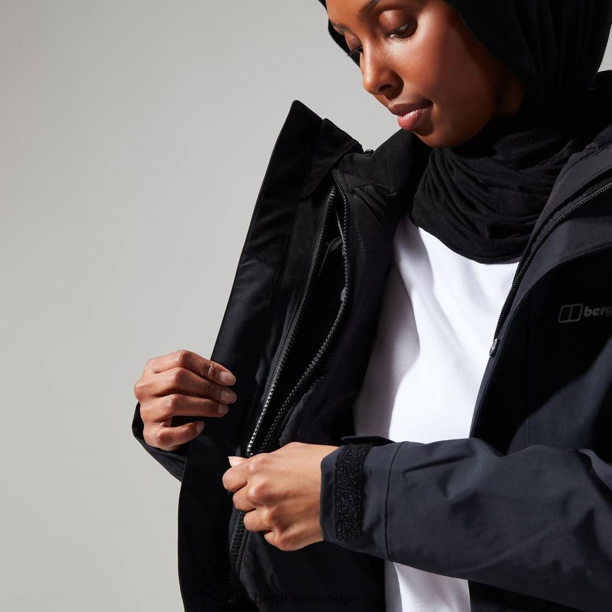 monic gemini 3-i-1 jakke Berghaus kvinner svart F262D6343 klær