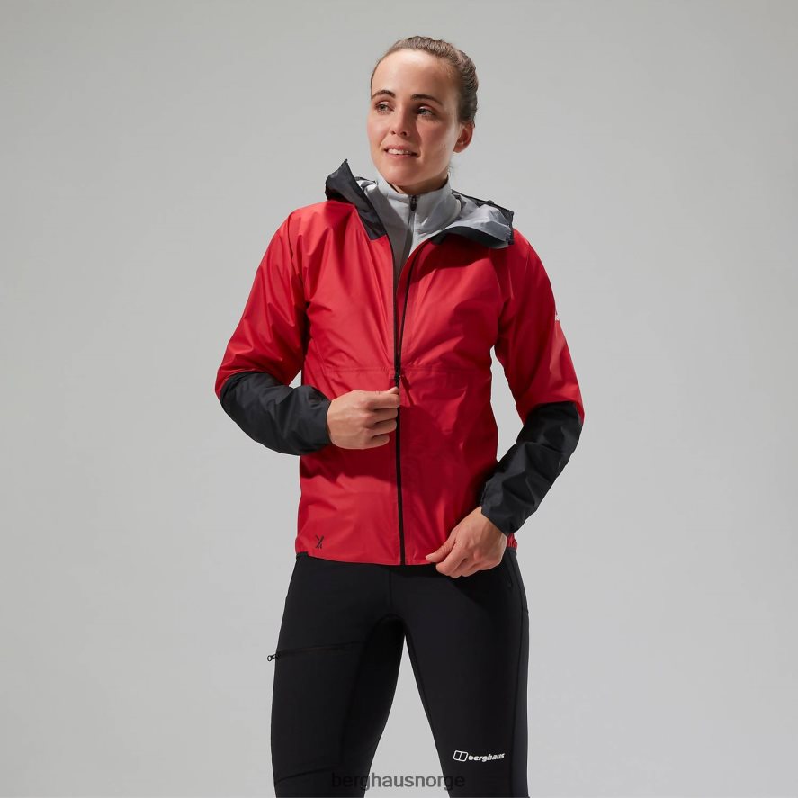 mtn guide hyper lt jakke Berghaus kvinner rød svart F262D6346 klær