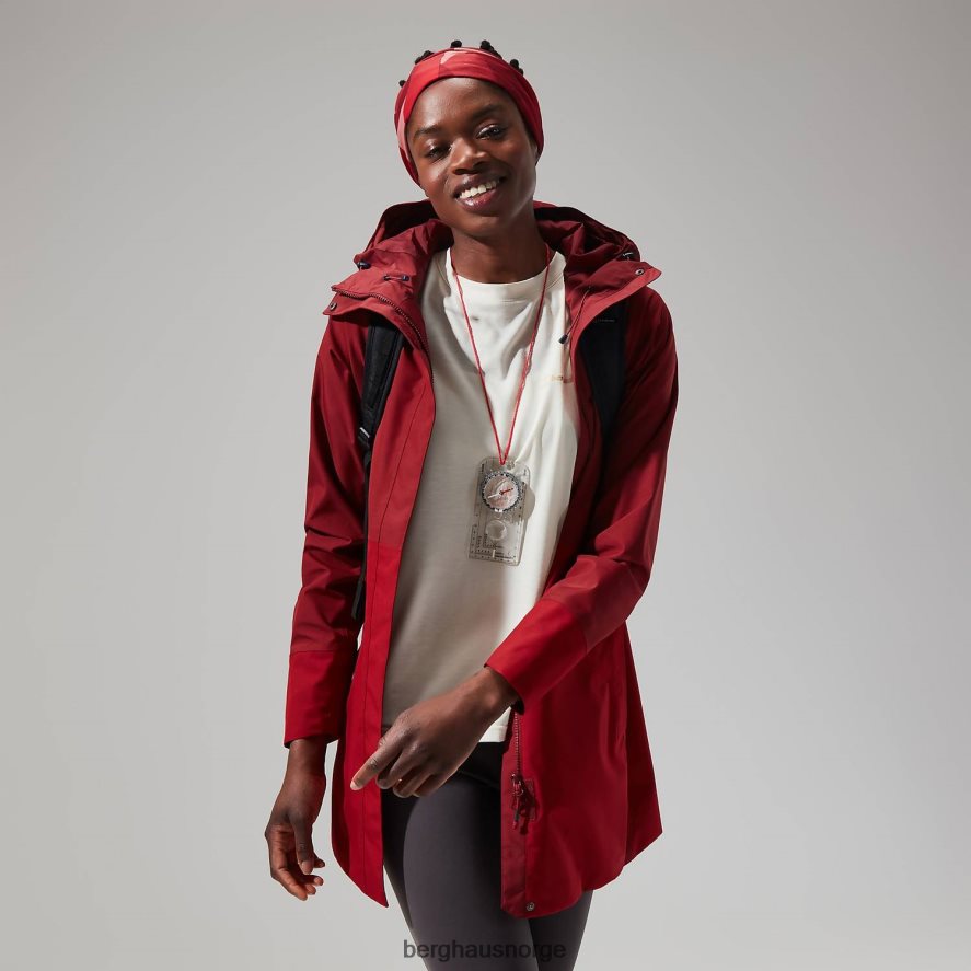 omeara lang jakke Berghaus kvinner mørkerød F262D6324 klær