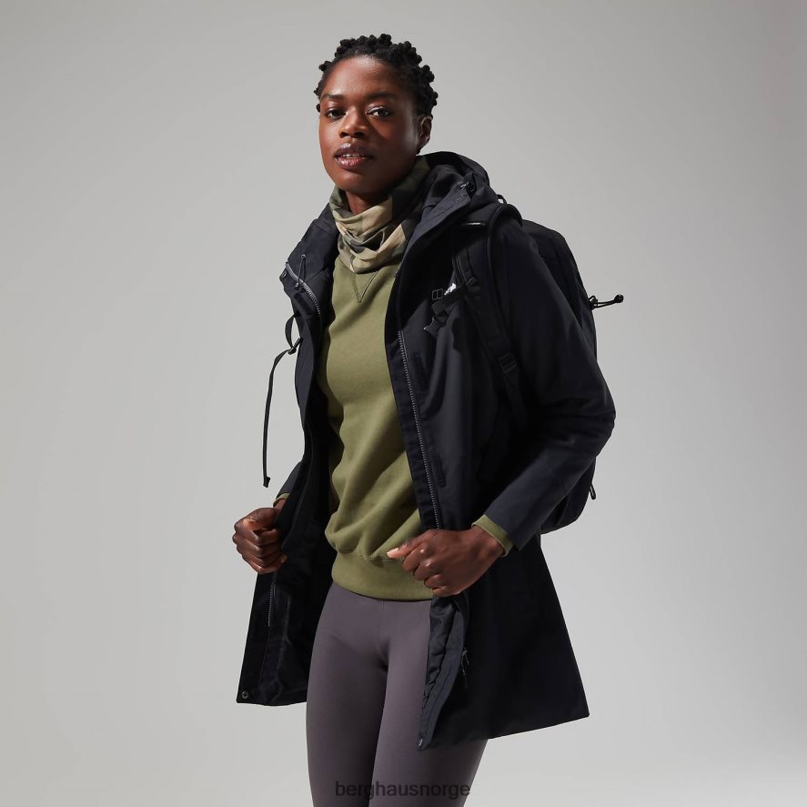 omeara lang jakke Berghaus kvinner svart F262D6327 klær