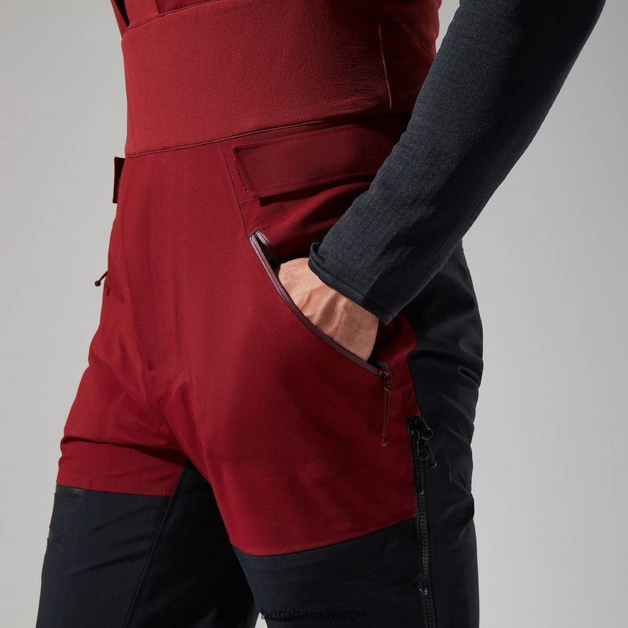 mtn arete descend gtx smekkebukser Berghaus menn mørk rød/svart F262D6248 klær