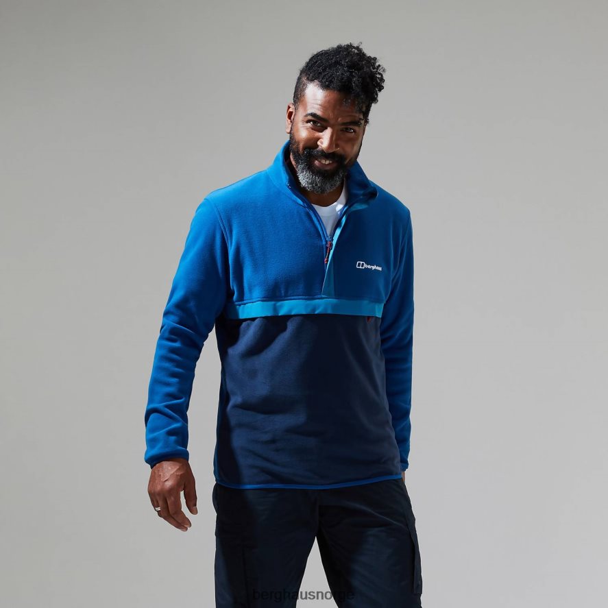 aslam micro halv glidelås fleece Berghaus menn blå/mørkeblå F262D6152 klær