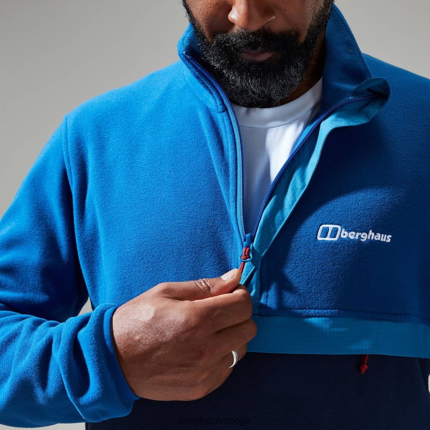 aslam micro halv glidelås fleece Berghaus menn blå/mørkeblå F262D6152 klær
