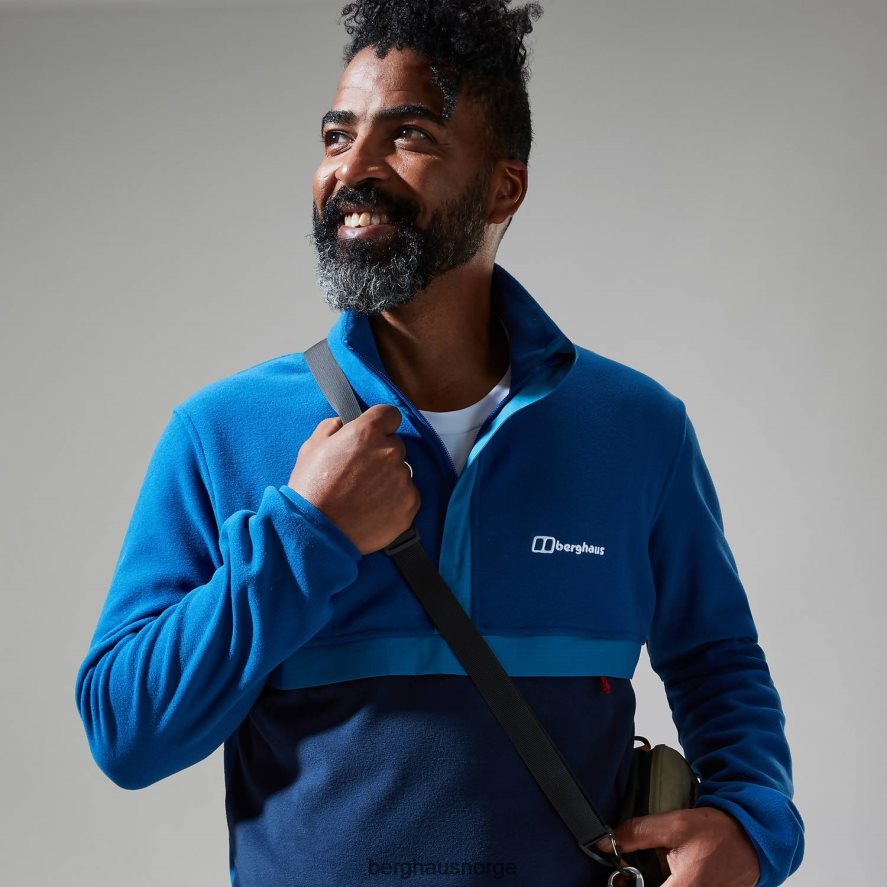 aslam micro halv glidelås fleece Berghaus menn blå/mørkeblå F262D6152 klær