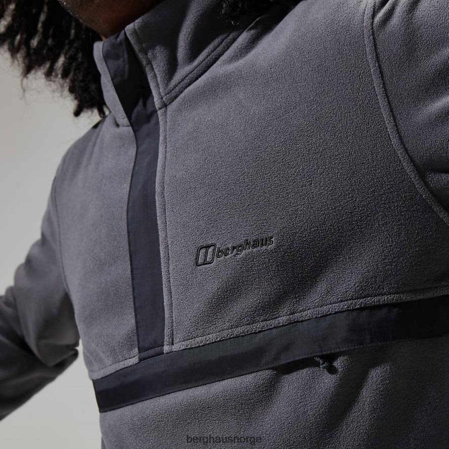 aslam micro halv glidelås fleece Berghaus menn grå/svart F262D6151 klær