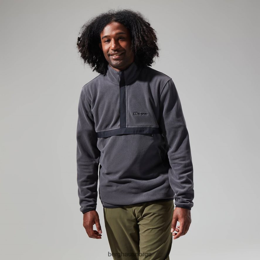 aslam micro halv glidelås fleece Berghaus menn grå/svart F262D6151 klær