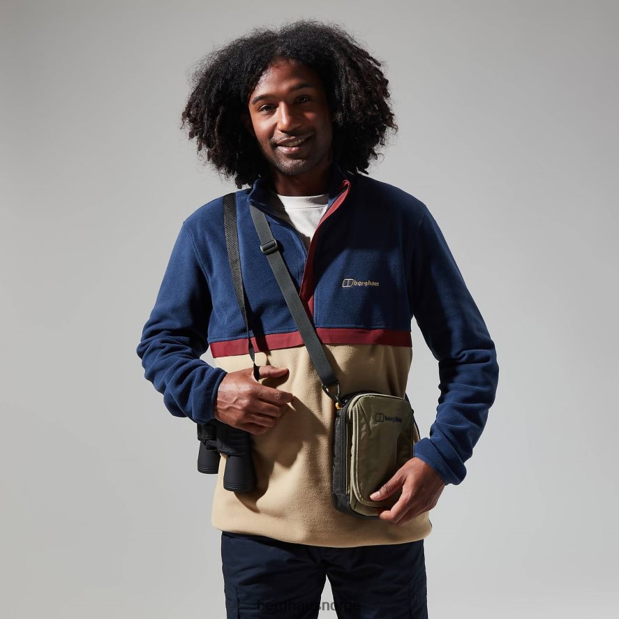 aslam micro halv glidelås fleece Berghaus menn mørkeblå/naturlig F262D6153 klær