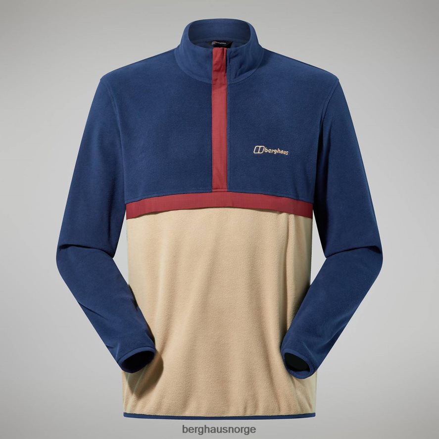 aslam micro halv glidelås fleece Berghaus menn mørkeblå/naturlig F262D6153 klær