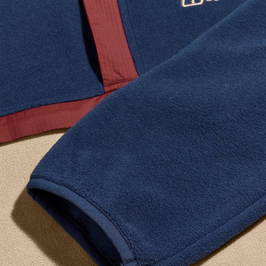 aslam micro halv glidelås fleece Berghaus menn mørkeblå/naturlig F262D6153 klær