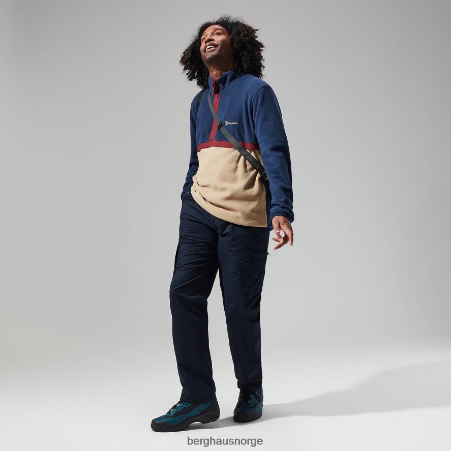 aslam micro halv glidelås fleece Berghaus menn mørkeblå/naturlig F262D6153 klær