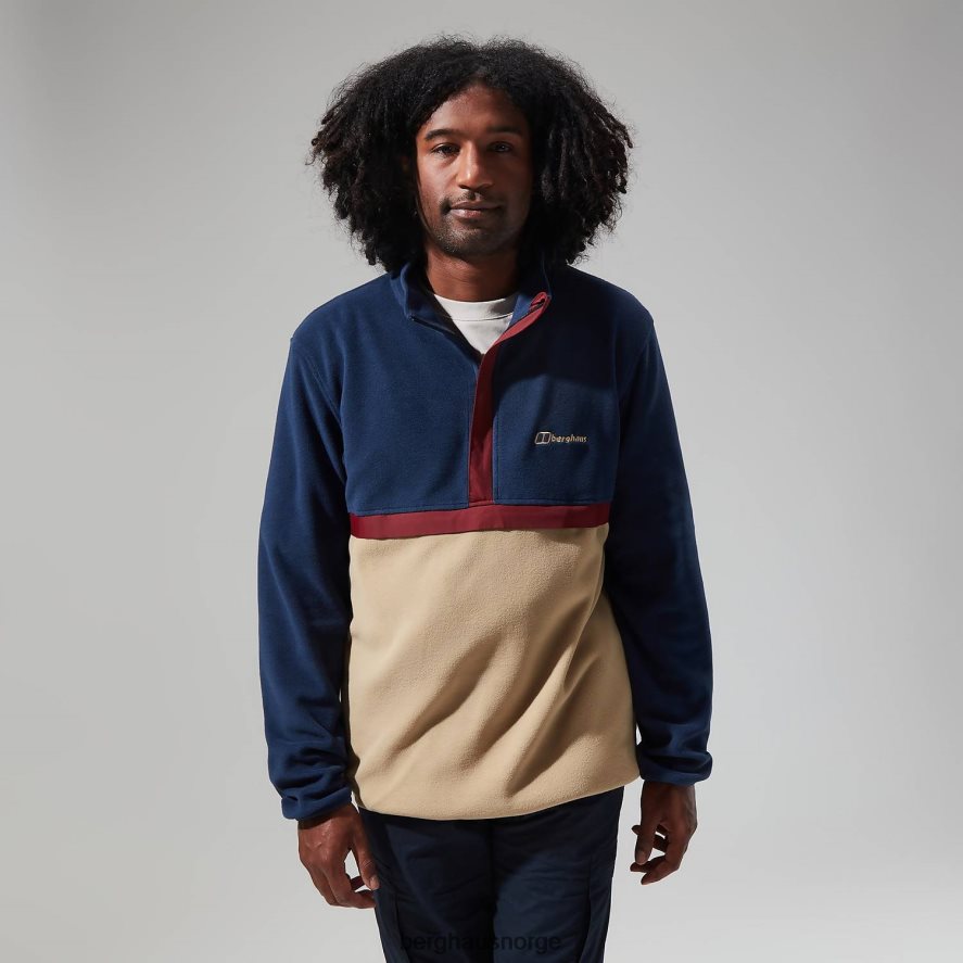 aslam micro halv glidelås fleece Berghaus menn mørkeblå/naturlig F262D6153 klær