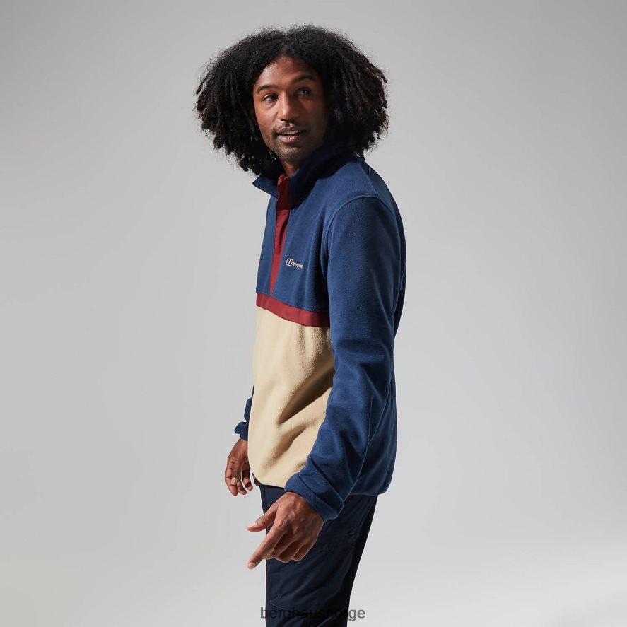 aslam micro halv glidelås fleece Berghaus menn mørkeblå/naturlig F262D6153 klær