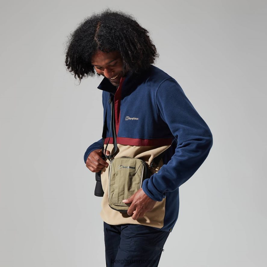 aslam micro halv glidelås fleece Berghaus menn mørkeblå/naturlig F262D6153 klær