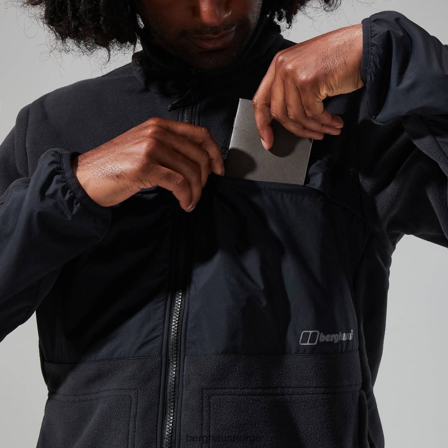 fleecejakke i tannen Berghaus menn kulsvart F262D6162 klær